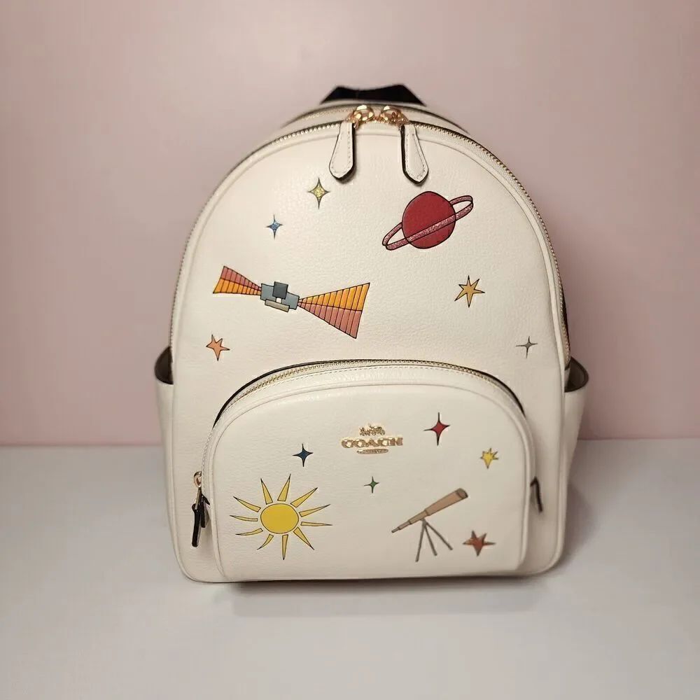 NWT Coach CU389 Coach X Observed By Us Court Backpack IN Chalk Multi